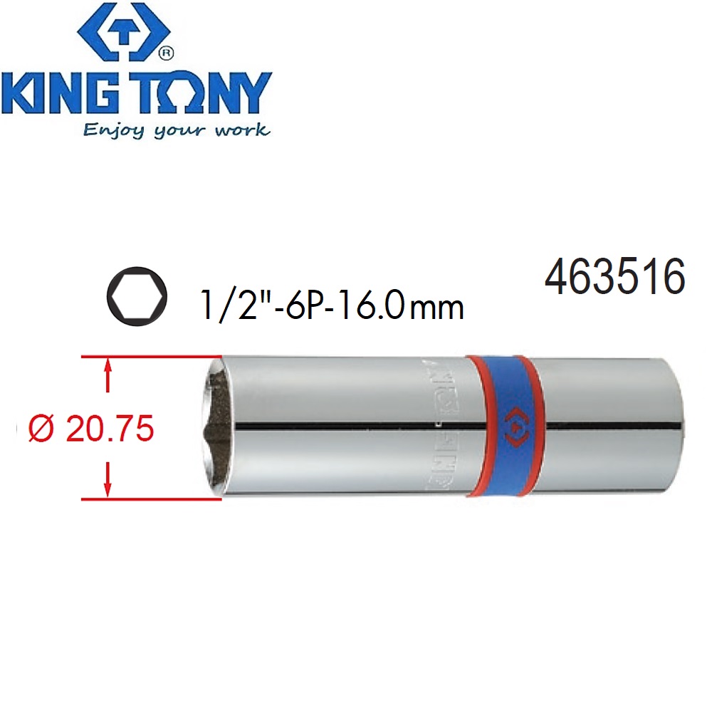 SKI - สกี จำหน่ายสินค้าหลากหลาย และคุณภาพดี | KINGTONY ลูกบ๊อกหัวเทียนแกนยาง รู1/2-6P-16mm